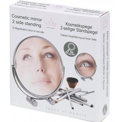 TRADE SHOP TRAESIO Trade Shop - Specchio Cosmetico 16cm Zoom 3x Fronte/retro Con Appoggio Viso Barba Per Bagno - TRADE SHOP TRAESIO Trade Shop - Specchio Cosmetico 16cm Zoom 3x Fronte/retro Con Appoggio Viso Barba Per Bagno -