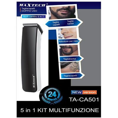 TRADE SHOP TRAESIO Trade Shop - Tagliacapelli Barba Rifinitore Doppio Uso Multi Cambio 5in1 New Version Ta-ca501 - TRADE SHOP TRAESIO Trade Shop - Tagliacapelli Barba Rifinitore Doppio Uso Multi Cambio 5in1 New Version Ta-ca501 -