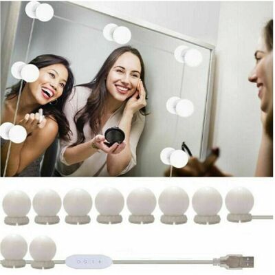 Trade Shop Traesio - Trade Shop - Kit 10 Pezzi Lampadine Luci Led Rotondi Per Specchio Trucco Make Up Bagno - Trade Shop Traesio - Trade Shop - Kit 10 Pezzi Lampadine Luci Led Rotondi Per Specchio Trucco Make Up Bagno -