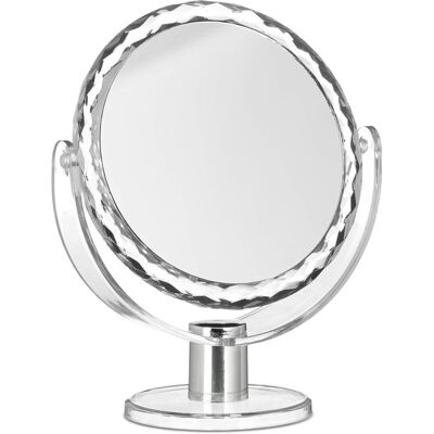 SIOKS Espejo De Maquillaje Redondo, Giratorio Y De Pie, De Doble Cara, Ideal Para El Cuidado Facial Diario Y Transparente. SIOKS Espejo De Maquillaje Redondo, Giratorio Y De Pie, De Doble Cara, Ideal Para El Cuidado Facial Diario Y Transparente.