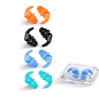 OEM Tapones Para Los Oídos Para Adultos: 4 Pares De Tapones De Silicona Reutilizables E Impermeables Para Nadar, Ducharse, Surfear Y Bucear. OEM Tapones Para Los Oídos Para Adultos: 4 Pares De Tapones De Silicona Reutilizables E Impermeables Para Nadar, Ducharse, Surfear Y Bucear.
