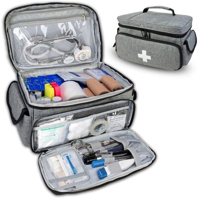 OEM Botiquín De Primeros Auxilios, Bolsa De Transporte Para Botiquín, Organizador De Pastillas Para Botiquines Médicos De Emergencia Para El Hogar, Viajes Y Uso Al Aire Libre (gris) OEM Botiquín De Primeros Auxilios, Bolsa De Transporte Para Botiquín, Organizador De Pastillas Para Botiquines Médicos De Emergencia Para El Hogar, Viajes Y Uso Al Aire Libre (gris)