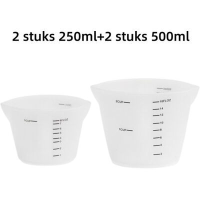 OEM Juego De 4 Piezas, Tazas Medidoras, Resistentes Al Calor, Material De Silicona, Paquete Combinado De 250 Ml Y 500 Ml, Horneado, Cocina, Blancas OEM Juego De 4 Piezas, Tazas Medidoras, Resistentes Al Calor, Material De Silicona, Paquete Combinado De 250 Ml Y 500 Ml, Horneado, Cocina, Blancas