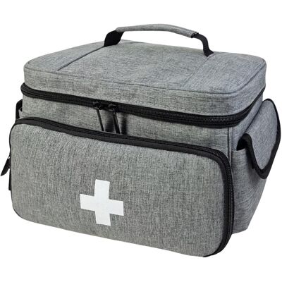 OEM Bolsa Médica Vacía Tuserxln, Botiquín De Primeros Auxilios, Organizador De Medicamentos Grande, Compartimentos, Negro/gris OEM Bolsa Médica Vacía Tuserxln, Botiquín De Primeros Auxilios, Organizador De Medicamentos Grande, Compartimentos, Negro/gris
