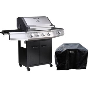 HABITAT ET JARDIN Barbacoa A Gas "bingo 5" - 5 Quemadores (1 Lateral) - 15.2kw + Funda De Protección - Negro HABITAT ET JARDIN Barbacoa A Gas "bingo 5" - 5 Quemadores (1 Lateral) - 15.2kw + Funda De Protección - Negro