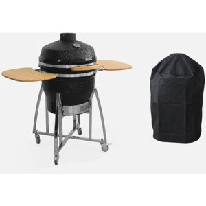 SWEEEK Barbacoa De Carbón, Parrilla Y Ahumador, Cerámica Ø57cm Con Ruedas, Estantes Y Funda SWEEEK Barbacoa De Carbón, Parrilla Y Ahumador, Cerámica Ø57cm Con Ruedas, Estantes Y Funda