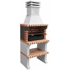 Barbacoa De Obra Prefabricada De Leña Y Carbón Modelo Liz Xl (gris, Naranja - 76 X 58 X 210 Cm) Ref: 3412/4 - Cocina De Exterior Compacta Para Jardín, Terraza O Patio - Movelar Barbacoa De Obra Prefabricada De Leña Y Carbón Modelo Liz Xl (gris, Naranja - 76 X 58 X 210 Cm) Ref: 3412/4 - Cocina De Exterior Compacta Para Jardín, Terraza O Patio - Movelar