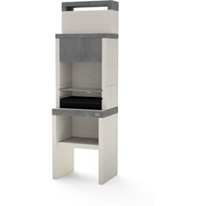 Maestro Ferretero - Tuozi - Barbacoa De Obra Para Carbón Modelo Plan 0 Max (gris/blanco - 59 X 47 X 192 Cm) Ref: 8030 - Uso En Exteriores Maestro Ferretero - Tuozi - Barbacoa De Obra Para Carbón Modelo Plan 0 Max (gris/blanco - 59 X 47 X 192 Cm) Ref: 8030 - Uso En Exteriores
