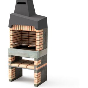 MAESTRO FERRETERO Movelar - Barbacoa De Obra Prefabricada De Leña Y Carbón Modelo California Plus (gris, Naranja - 86,5 X 58 X 215 Cm) Ref: 8890/2 - Cocina De Exterior Con Chimenea Para Jardín Y Terraza MAESTRO FERRETERO Movelar - Barbacoa De Obra Prefabricada De Leña Y Carbón Modelo California Plus (gris, Naranja - 86,5 X 58 X 215 Cm) Ref: 8890/2 - Cocina De Exterior Con Chimenea Para Jardín Y Terraza