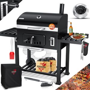 Kesser® Bbq Smoker Xxl Carro Para Barbacoa De Carbón Con Tapa, Ruedas, Mango De Acero Inoxidable, Termómetro, Parrilla, Cepillo, Tapa, 8 Brochetas Con Bolsa Y Cepillo De Silicona Kesser® Bbq Smoker Xxl Carro Para Barbacoa De Carbón Con Tapa, Ruedas, Mango De Acero Inoxidable, Termómetro, Parrilla, Cepillo, Tapa, 8 Brochetas Con Bolsa Y Cepillo De Silicona