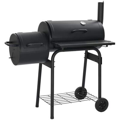 Vidaxl Barbacoa Clásica De Carbón Con Ahumador Vidaxl Barbacoa Clásica De Carbón Con Ahumador