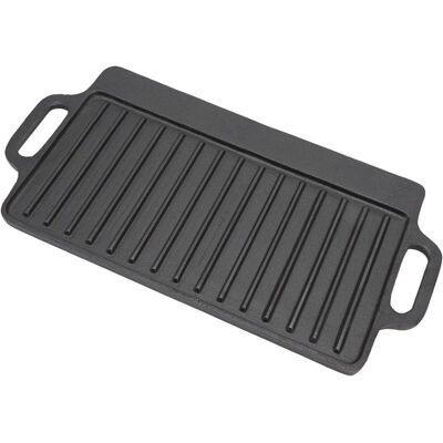 NO BRAND Plancha De Hierro Fundido Engrosada De 45x22 Cm, Placa Teppanyaki De Doble Cara Para Barbacoa, Parrilla Y Cocción Versátil. NO BRAND Plancha De Hierro Fundido Engrosada De 45x22 Cm, Placa Teppanyaki De Doble Cara Para Barbacoa, Parrilla Y Cocción Versátil.