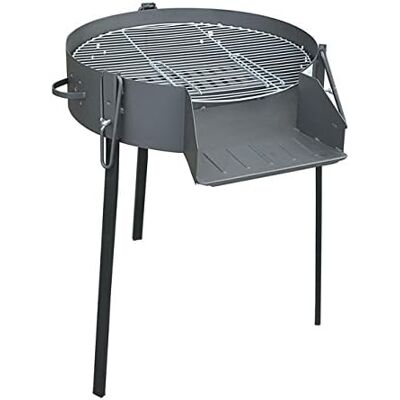 FLORES CORTÉS - Parrilla redonda con soportes - 600mm - para madera y carbón FLORES CORTÉS - Parrilla redonda con soportes - 600mm - para madera y carbón