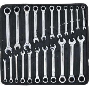 Bgs Technic - Juego De Llaves Combinadas Con Carraca Medidas Métricas + De Pulgadas 22 Piezas Bgs Technic - Juego De Llaves Combinadas Con Carraca Medidas Métricas + De Pulgadas 22 Piezas