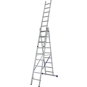 Escalera multiusos KRAUSE - 3 piezas, 9 peldaños, aluminio Escalera multiusos KRAUSE - 3 piezas, 9 peldaños, aluminio