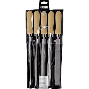 Dick Kit De Limas Metálicas Con Mangos De Madera 200 Mm Dick Kit De Limas Metálicas Con Mangos De Madera 200 Mm