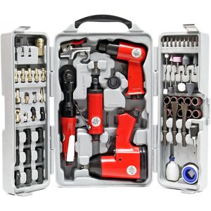 WILTEC Set Herramientas Aire Comprimido 71 Piezas Llave Impacto Martillo Cincelador Destornillador Carraca WILTEC Set Herramientas Aire Comprimido 71 Piezas Llave Impacto Martillo Cincelador Destornillador Carraca