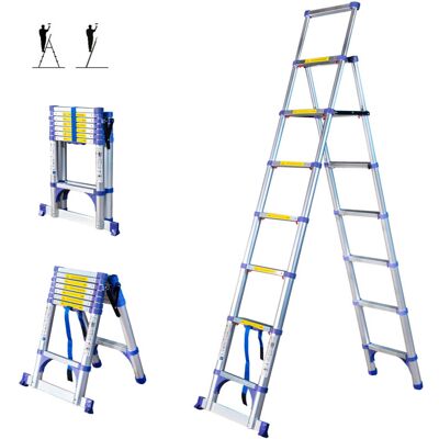 HOSTRÖM Escalera Telescópica De 8 Escalones Extendact8, Escalera Telescópica 2,3+2m, Escalera Plegable Telescópica, Altura Máxima De Trabajo 3,8m, Garantía De 5 Años, Hostrom HOSTRÖM Escalera Telescópica De 8 Escalones Extendact8, Escalera Telescópica 2,3+2m, Escalera Plegable Telescópica, Altura Máxima De Trabajo 3,8m, Garantía De 5 Años, Hostrom