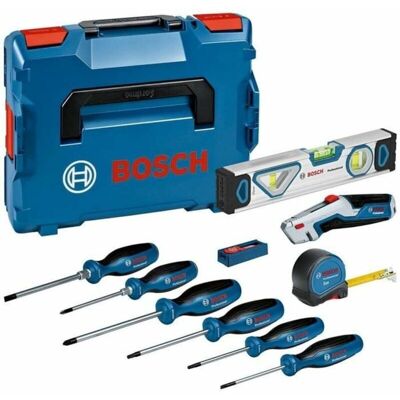 Bosch - Professional Set De 13 Herramientas Manuales (incl. 6 Destornilladores, 1 Cinta Métrica De 5 M, 1 Nivel De 25 Cm, 1 Navaja, 10 Hojas De Repuesto, En L-boxx) Bosch - Professional Set De 13 Herramientas Manuales (incl. 6 Destornilladores, 1 Cinta Métrica De 5 M, 1 Nivel De 25 Cm, 1 Navaja, 10 Hojas De Repuesto, En L-boxx)