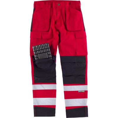 Pantalón De Alta Visibilidad De Triple Costura Con Rodilleras Workteam C2913 Pantalón De Alta Visibilidad De Triple Costura Con Rodilleras Workteam C2913