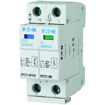 Eaton 167619 Protector de sobretensiones - Armario de distribución - 20 kA Eaton 167619 Protector de sobretensiones - Armario de distribución - 20 kA