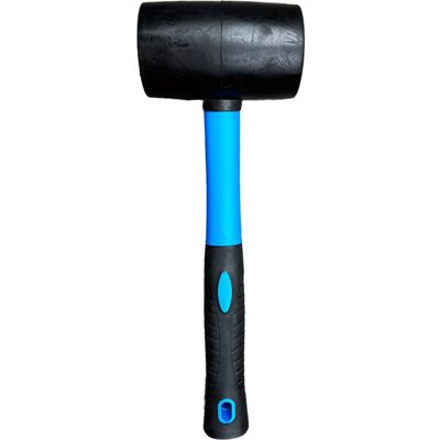 DPZO Mazo De Goma Con Mango De Fibra De Vidrio Y Cabeza Negra, Ø 50 Mm, 500 G DPZO Mazo De Goma Con Mango De Fibra De Vidrio Y Cabeza Negra, Ø 50 Mm, 500 G