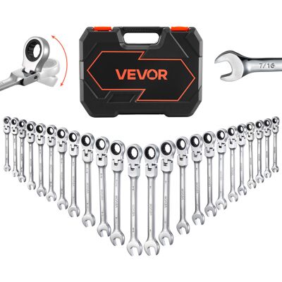 Vevor Juego De Llaves De Trinquete 24 Unidades, Llaves Combinadas Con Carraca, Cabezas Flexibles, Sae Y Metrica, Con Estuche De Almacenamiento, Para Bricolaje Hogar Reparaciones De Automóvil, Plateado Vevor Juego De Llaves De Trinquete 24 Unidades, Llaves Combinadas Con Carraca, Cabezas Flexibles, Sae Y Metrica, Con Estuche De Almacenamiento, Para Bricolaje Hogar Reparaciones De Automóvil, Plateado