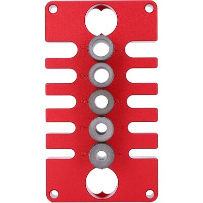 OEM Plantilla Para Posicionamiento De Espigas 3 En 1, Herramientas De Perforación Para Carpintería, Aleaciones De Aluminio Rojo 08650 OEM Plantilla Para Posicionamiento De Espigas 3 En 1, Herramientas De Perforación Para Carpintería, Aleaciones De Aluminio Rojo 08650