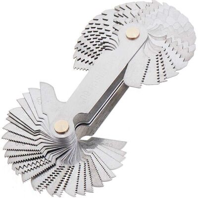 SUNXURY Ibipimo, Imperial Na Us Sae Whitworth 55 Impamyabumenyi Na Metric 60 Impamyabumenyi Na Us 60 Impamyabumenyi Yumutwe Umutwe Pitch Gauge Yo Gupima Inganda SUNXURY Ibipimo, Imperial Na Us Sae Whitworth 55 Impamyabumenyi Na Metric 60 Impamyabumenyi Na Us 60 Impamyabumenyi Yumutwe Umutwe Pitch Gauge Yo Gupima Inganda