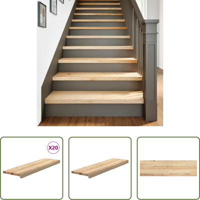 Vidaxl Peldaños Escalera 20 Uds Sin Tratar 90x25x2 Cm Vidaxl Peldaños Escalera 20 Uds Sin Tratar 90x25x2 Cm