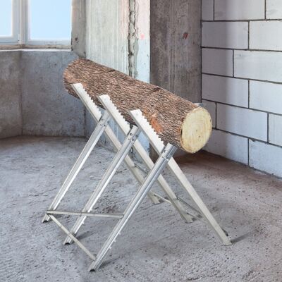 LIIYIELA Caballete Para Sierra Plegable Caballete Motosierra Con Estructura Triangular De Metal Carga 100 Kg 83x83x79 Cm Plata LIIYIELA Caballete Para Sierra Plegable Caballete Motosierra Con Estructura Triangular De Metal Carga 100 Kg 83x83x79 Cm Plata