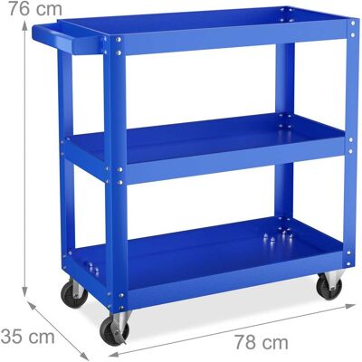 HELLOSHOP26 Carro De Taller Multiusos 76 X 78 X 35 Cm 3 Niveles Para Herramientas Fácil De Transportar De Acero Negro 130016565 HELLOSHOP26 Carro De Taller Multiusos 76 X 78 X 35 Cm 3 Niveles Para Herramientas Fácil De Transportar De Acero Negro 130016565