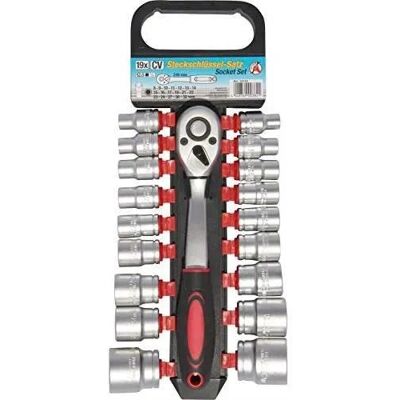 BGS TECHNIC Juego De Llaves De Vaso Entrada 12,5 Mm (1/2') 8 - 32 Mm 19 Piezas BGS TECHNIC Juego De Llaves De Vaso Entrada 12,5 Mm (1/2') 8 - 32 Mm 19 Piezas