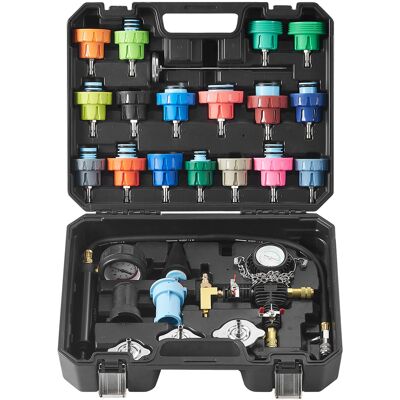 Mophorn - Kit De Comprobador De Presión De Radiador De 28 Piezas De ,herramienta De Recarga De Vacío Y Presión De Refrigerante Con Bomba Manual,tapas Codificadas Por Colores Para Automóviles,12v Mophorn - Kit De Comprobador De Presión De Radiador De 28 Piezas De ,herramienta De Recarga De Vacío Y Presión De Refrigerante Con Bomba Manual,tapas Codificadas Por Colores Para Automóviles,12v