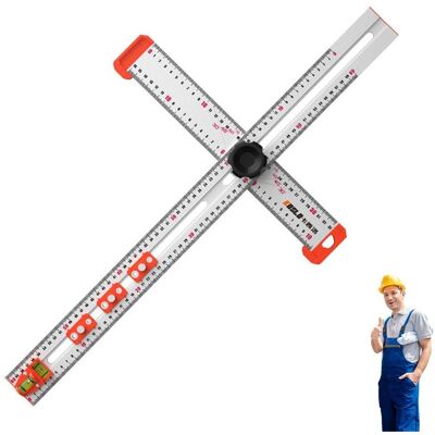 OEM Regla De Posicionamiento De Taladro, Regla En T De 60 Cm, Regla Angular De Alta Precisión, Herramienta Para Trabajar La Madera 2 En 1, Calibre De Marcado Para Cortes Transversales, Herramientas De Med OEM Regla De Posicionamiento De Taladro, Regla En T De 60 Cm, Regla Angular De Alta Precisión, Herramienta Para Trabajar La Madera 2 En 1, Calibre De Marcado Para Cortes Transversales, Herramientas De Med