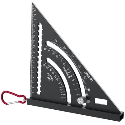 CSPARKV Escuadra De Carpintero 7 En 1, Escuadra De Carpintero De Aluminio De 180 Mm, Calibre De Marcado De Trazado Multifunción, Transportador De 0 A 90°, Con Gancho, Almacenamiento De Lápiz, Función De Ploma CSPARKV Escuadra De Carpintero 7 En 1, Escuadra De Carpintero De Aluminio De 180 Mm, Calibre De Marcado De Trazado Multifunción, Transportador De 0 A 90°, Con Gancho, Almacenamiento De Lápiz, Función De Ploma