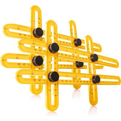 OEM (2 Piezas - Amarillo) Plantilla De Ángulo 2x - Multiángulo - Regla Multifuncional De 8 Lados - Herramienta De Medición De Ángulos - Rango De Medición -crezuo OEM (2 Piezas - Amarillo) Plantilla De Ángulo 2x - Multiángulo - Regla Multifuncional De 8 Lados - Herramienta De Medición De Ángulos - Rango De Medición -crezuo