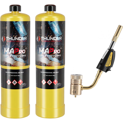 OEM Kit Soplete Piezoeléctrico + 2 Cartuchos Gas Mappro 400g 2200°c Soldadura Profesional Hvac Alta Precisión OEM Kit Soplete Piezoeléctrico + 2 Cartuchos Gas Mappro 400g 2200°c Soldadura Profesional Hvac Alta Precisión