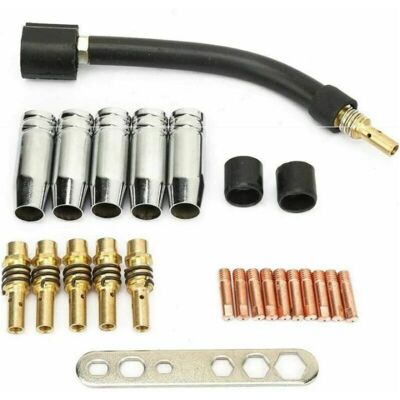 ENOWELIR Juego De 24 Puntas De Contacto Mig De 0,8 Mm Para Soplete De Soldadura – Kit De Consumibles Compatible Con Los Modelos 15ak ENOWELIR Juego De 24 Puntas De Contacto Mig De 0,8 Mm Para Soplete De Soldadura – Kit De Consumibles Compatible Con Los Modelos 15ak