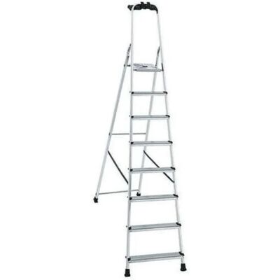 Escalera de tijera ARTUB de 8 peldaños - Barandillas, Portaherramientas, Compacta Escalera de tijera ARTUB de 8 peldaños - Barandillas, Portaherramientas, Compacta