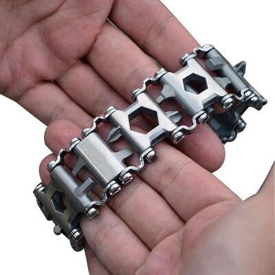 NO BRAND Pulsera Multiherramienta Para Exteriores: Destornillador, Abrelatas, Abrebotellas, Llave Inglesa. Pulsera De Acero Inoxidable 29 En 1. Portátil. Equipo De Supervivencia. NO BRAND Pulsera Multiherramienta Para Exteriores: Destornillador, Abrelatas, Abrebotellas, Llave Inglesa. Pulsera De Acero Inoxidable 29 En 1. Portátil. Equipo De Supervivencia.