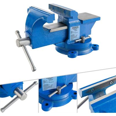 Canbolat Vertriebs Gmbh - Arebos Tornillo De Banco Con Yunque Plato 100 Mm Canbolat Vertriebs Gmbh - Arebos Tornillo De Banco Con Yunque Plato 100 Mm