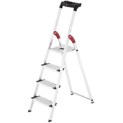 Escalera Tijera Aluminio Peldaño Ancho Xxl Easyclix (4 Peldaños) R Hailo Escalera Tijera Aluminio Peldaño Ancho Xxl Easyclix (4 Peldaños) R Hailo