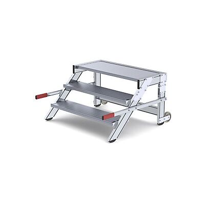 Günzburger Steigtechnik - Escalera De Plataforma Anchura De Los Peldaños 1000 Mm Carga Günzburger Steigtechnik - Escalera De Plataforma Anchura De Los Peldaños 1000 Mm Carga