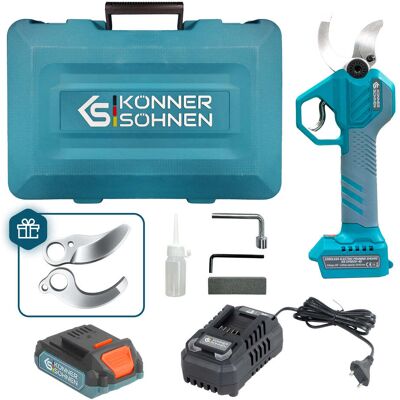 Tijeras De Podar Inalámbricas Könner & Söhnen Ks Cps20v-40-case, Kit Con Maletín, 20 V, Capacidad De Corte De 40 Mm, Motor Sin Escobillas, Profesionales Y Potentes. Tijeras De Podar Inalámbricas Könner & Söhnen Ks Cps20v-40-case, Kit Con Maletín, 20 V, Capacidad De Corte De 40 Mm, Motor Sin Escobillas, Profesionales Y Potentes.