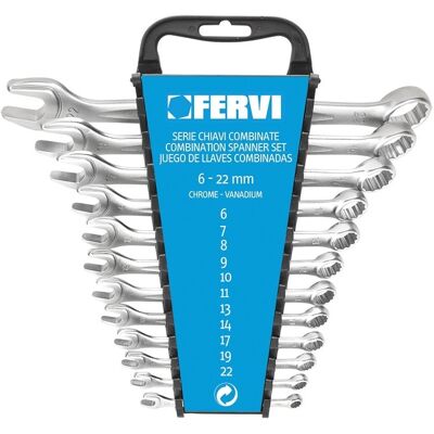 FERVI - 0546 - 6-22 mm - Juego de llaves combinadas FERVI - 0546 - 6-22 mm - Juego de llaves combinadas