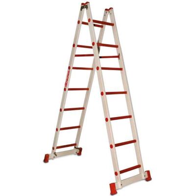 Escalera De Doble Subida De Fibra De Vidrio Peldaños 14-14 2tfvt-14 Faraone Escalera De Doble Subida De Fibra De Vidrio Peldaños 14-14 2tfvt-14 Faraone