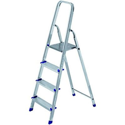 Trade Shop Traesio Escalera Plegable 4 Peldaños Aluminio Max 150kg Trade Shop Traesio Escalera Plegable 4 Peldaños Aluminio Max 150kg