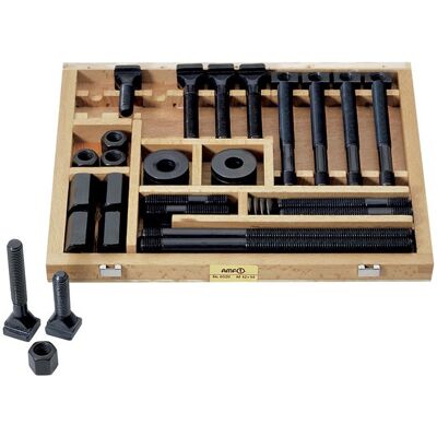 Juego De Tornillos De Apriete N ° 6520 Ranura En T 16 Mm M16 38 Piezas Amf Juego De Tornillos De Apriete N ° 6520 Ranura En T 16 Mm M16 38 Piezas Amf
