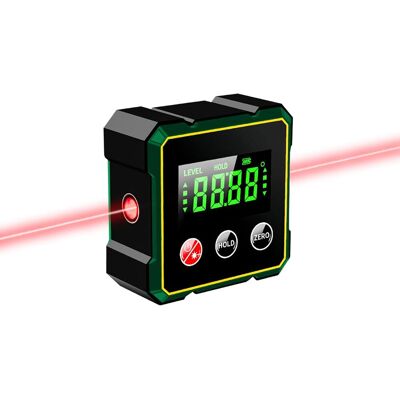 OEM Buscador De Ángulos Digital: Potente Transportador De Ángulos Digital Magnético Láser De 4 Lados, Medidor De Bisel, Regla De Tendencia Angular, Herramienta Localizadora De Ángulos Con Nivel De Burbuja OEM Buscador De Ángulos Digital: Potente Transportador De Ángulos Digital Magnético Láser De 4 Lados, Medidor De Bisel, Regla De Tendencia Angular, Herramienta Localizadora De Ángulos Con Nivel De Burbuja